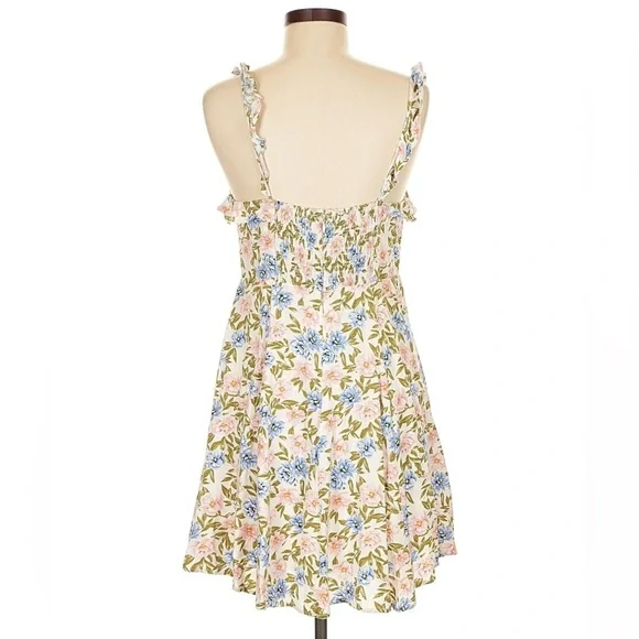 ASTR The label Hannah Mini Dress | Floral Ruffle | Skater Size M - Picture 6 of 9